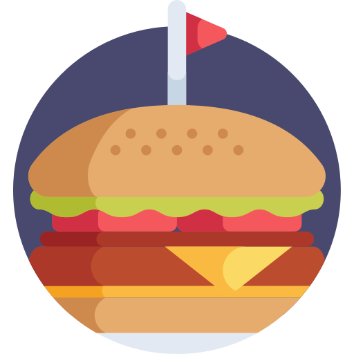 Бургер Detailed Flat Circular Flat иконка