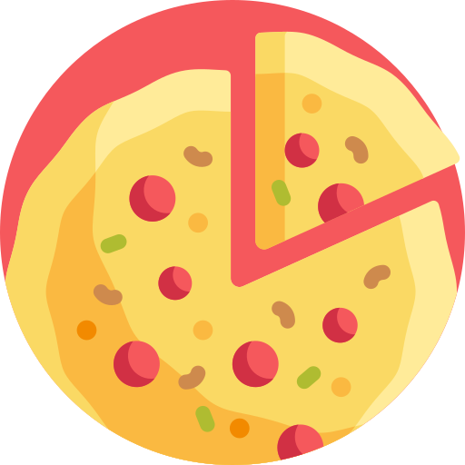 pizza Detailed Flat Circular Flat Icône