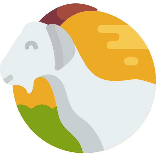 Goat Detailed Flat Circular Flat icon