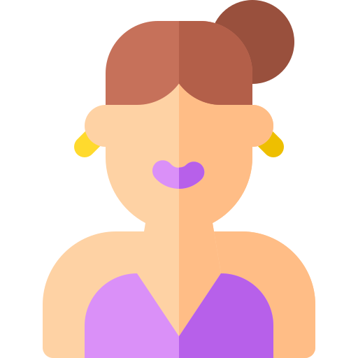 Mujer Basic Rounded Flat icono