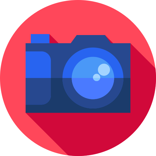 fotocamera Flat Circular Flat icoon