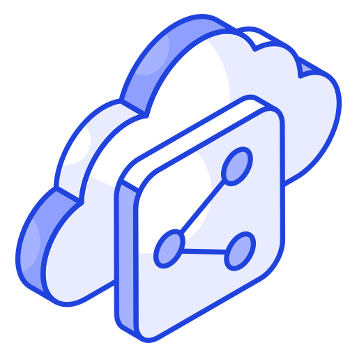 Cloud sharing Generic color lineal-color icon