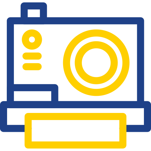 fotocamera istantanea Generic color outline icona