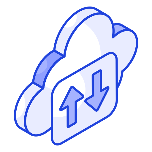 Cloud transfer Generic color lineal-color icon