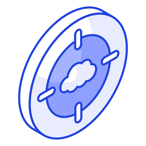 Cloud target Generic color lineal-color icon