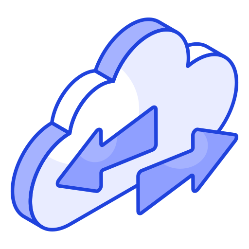 Cloud transfer Generic color lineal-color icon