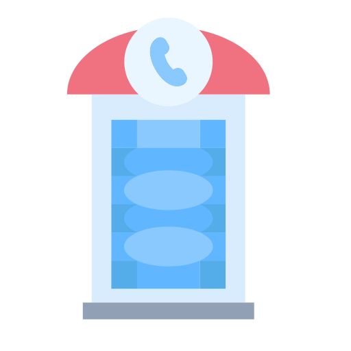 Телефонная будка Generic color fill иконка
