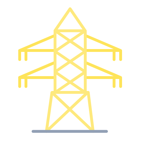 Электрическая башня Generic color fill иконка