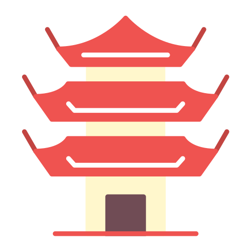pagoda Generic color fill icona