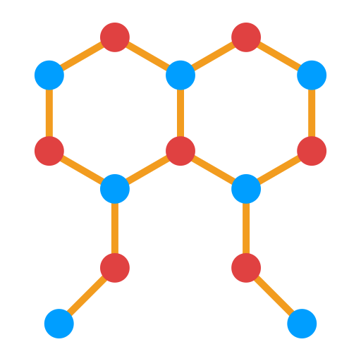 Молекула Generic color fill иконка