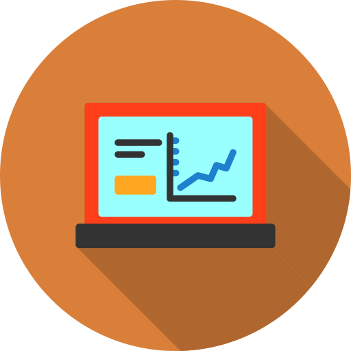 Line chart Generic color fill icon