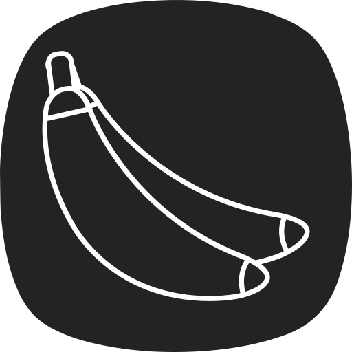 banaan Generic black fill icoon