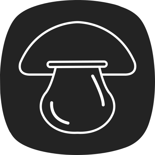 Mushroom Generic black fill icon