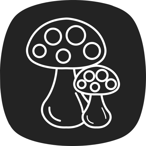 Mushroom Generic black fill icon