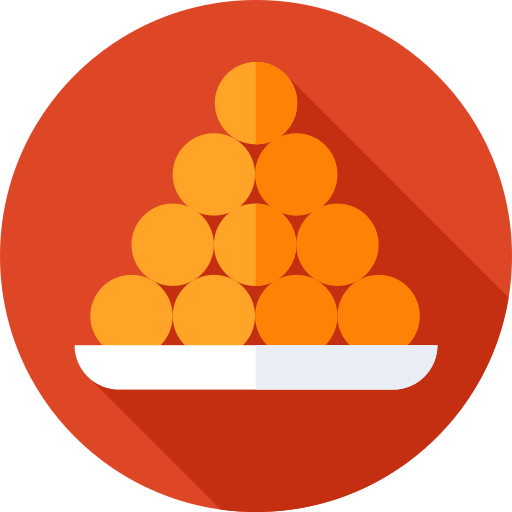 laddu Flat Circular Flat icon