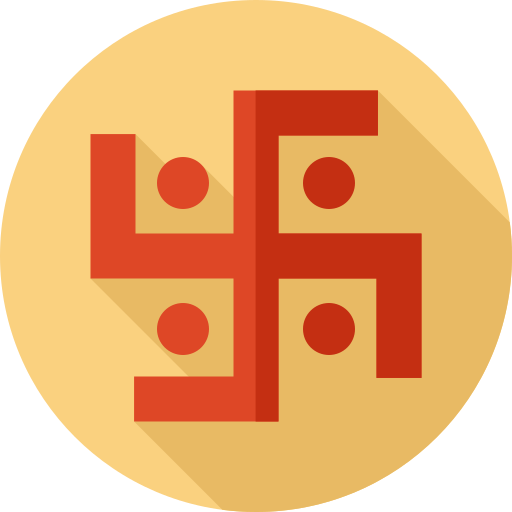 swastika Flat Circular Flat icoon