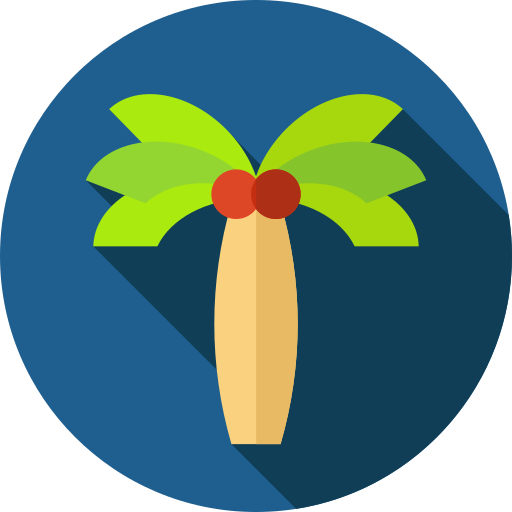 palme Flat Circular Flat icon