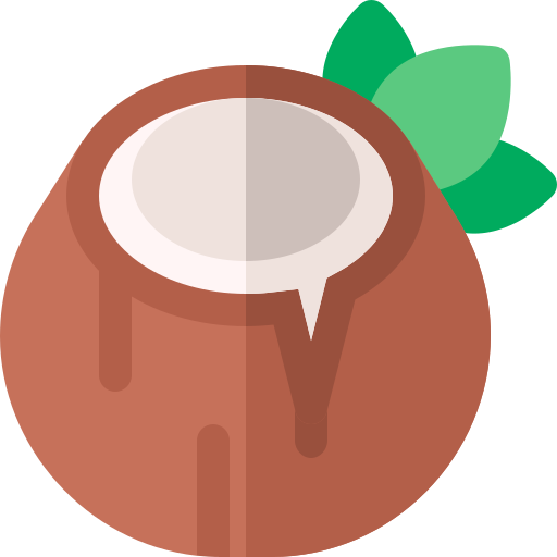 orzech kokosowy Basic Rounded Flat ikona