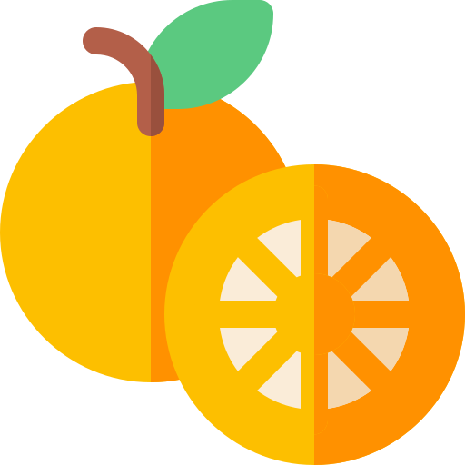 Naranja Basic Rounded Flat icono