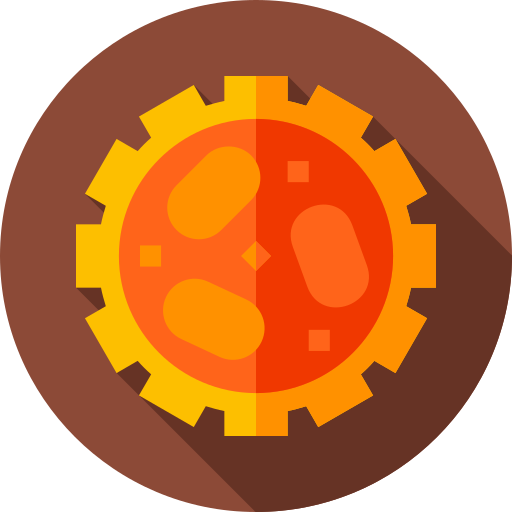 바이러스 Flat Circular Flat icon