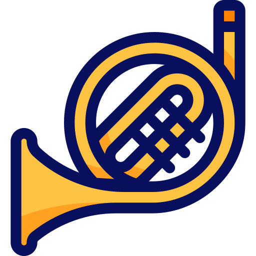 French horn Generic color lineal-color icon