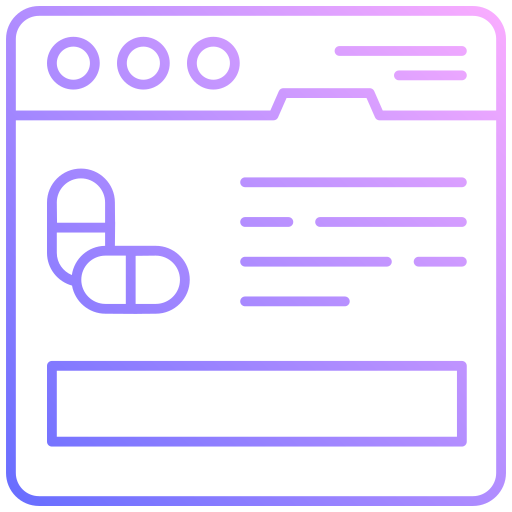 farmacia on-line Generic gradient outline icona