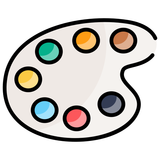 paleta artystyczna Generic color lineal-color ikona