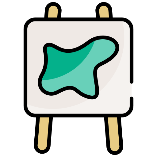 Canvas board Generic color lineal-color icon