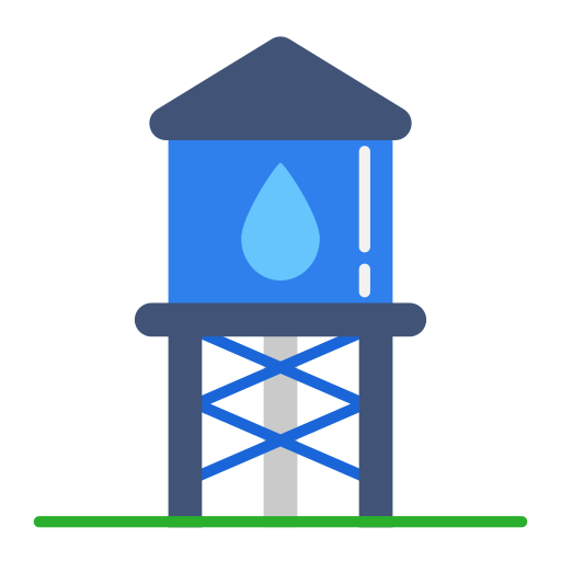 torre dell'acqua Generic color fill icona
