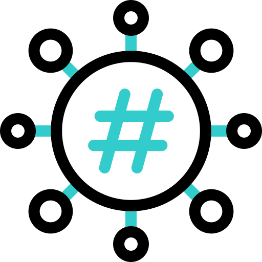 hashtag Basic Accent Outline icono