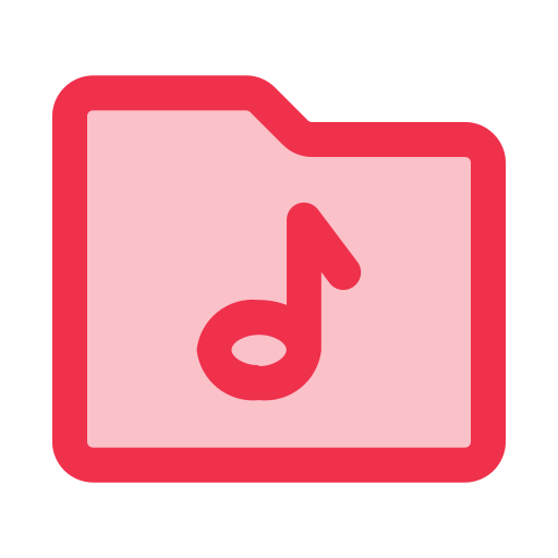 folder muzyczny Generic color lineal-color ikona