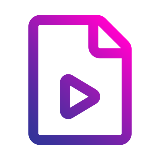비디오 파일 Generic gradient outline icon