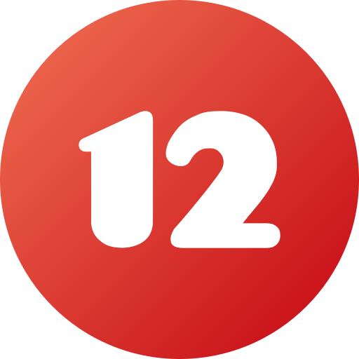 nummer 12 Generic gradient fill icon