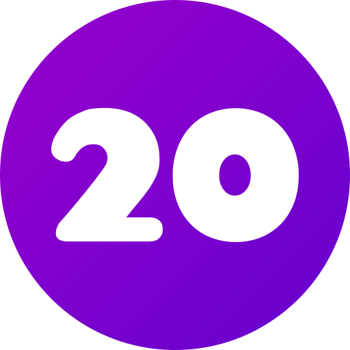 nummer 20 Generic gradient fill icon