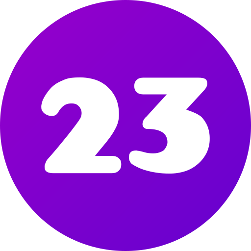 nummer 23 Generic gradient fill icon
