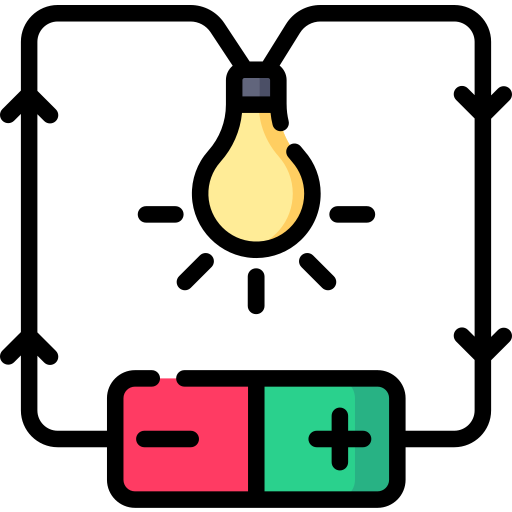 Electric current Special Lineal color icon