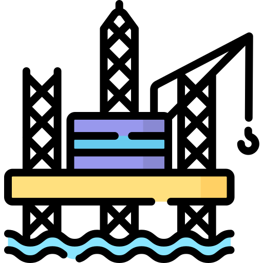 Нефтяная платформа Special Lineal color иконка