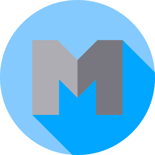 m Flat Circular Flat icon
