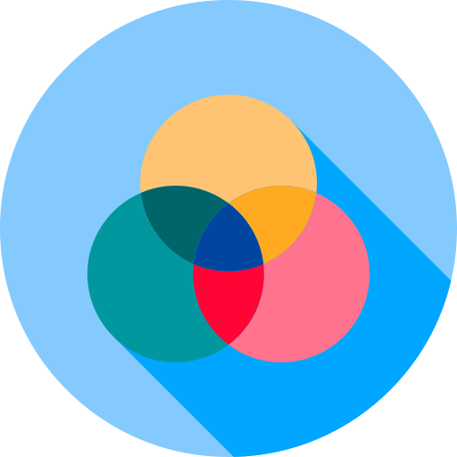 kleur Flat Circular Flat icoon