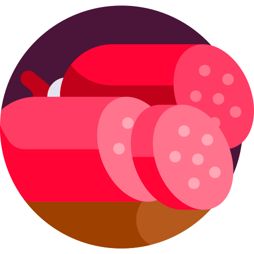 salami Detailed Flat Circular Flat ikona