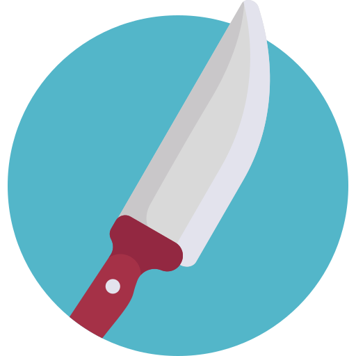 Нож Detailed Flat Circular Flat иконка