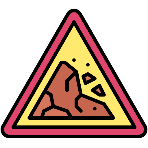 Falling rocks Generic color lineal-color icon