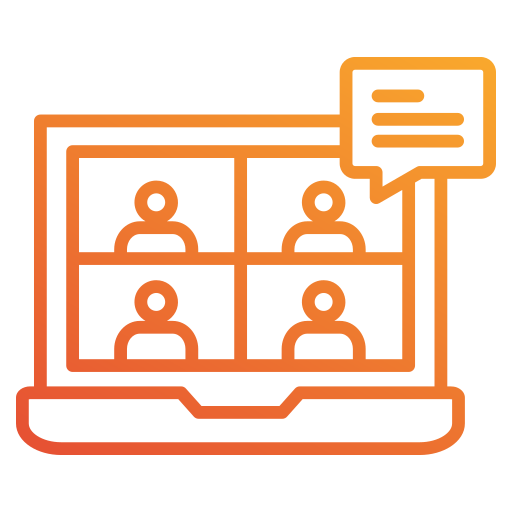 Virtual meeting Generic gradient outline icon