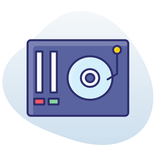 Dj turntable Generic color lineal-color icon