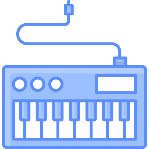 clavier électrique Generic color lineal-color Icône