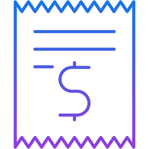 レシート Generic gradient outline icon