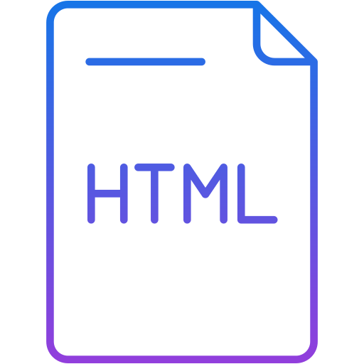 html 문서 Generic gradient outline icon