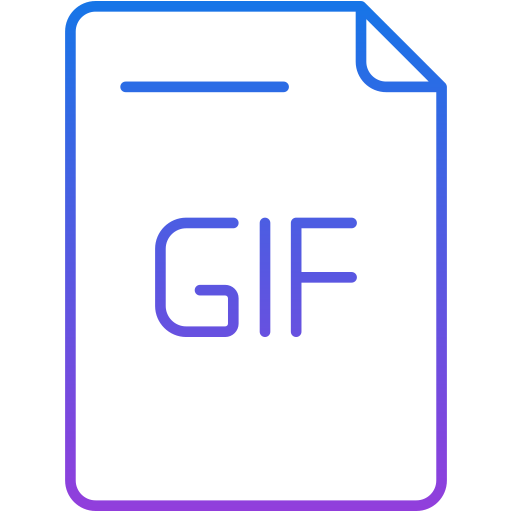 Gif document Generic gradient outline icon