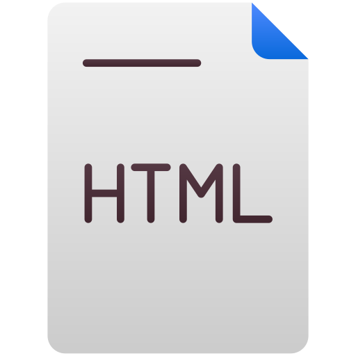 documento html Generic gradient fill icono