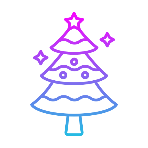 drzewko świąteczne Generic gradient outline ikona